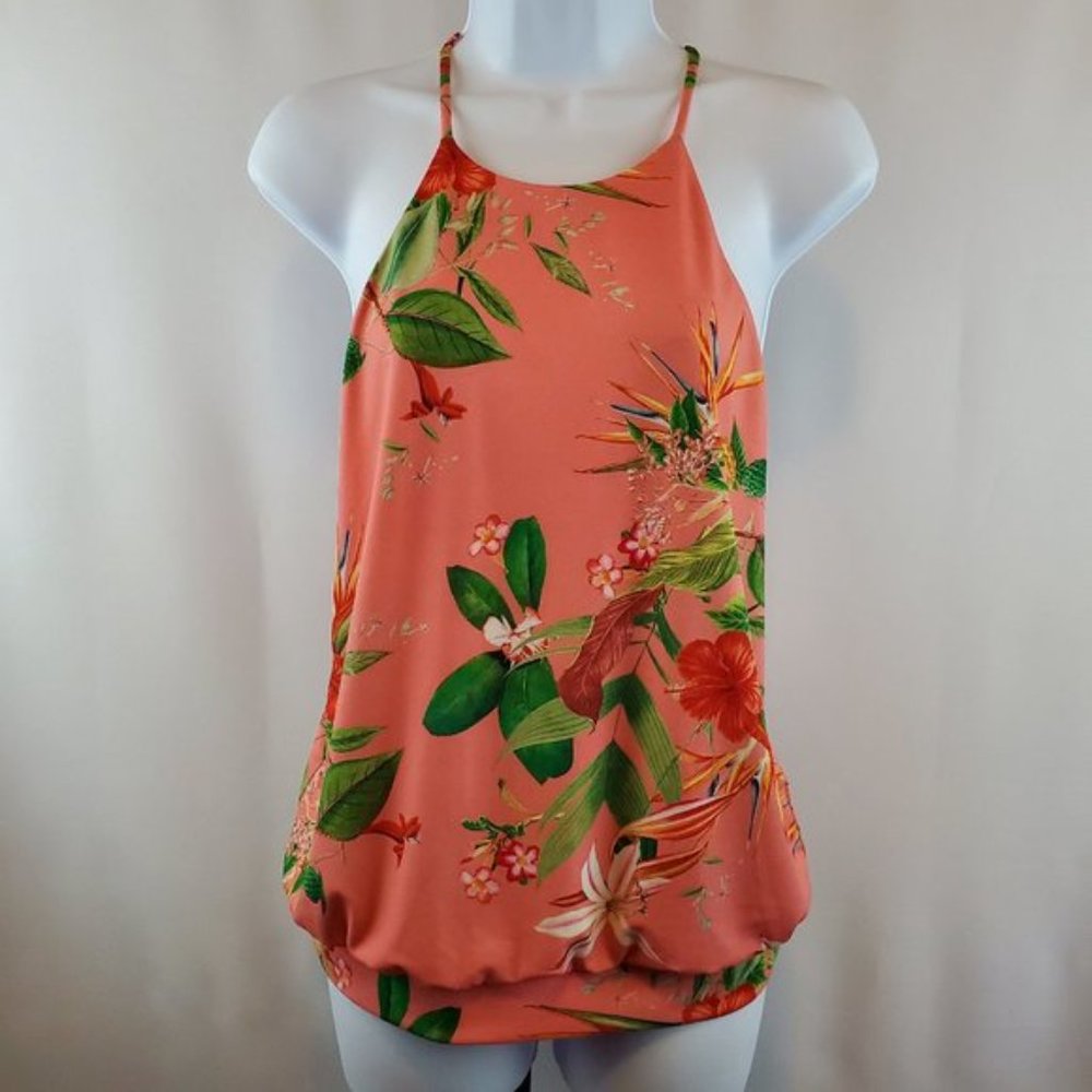 Express Floral Halter Tank Top